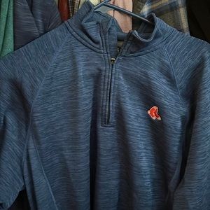 Under Armour RedSox Blue 1/4 zip pullover sweatshirt